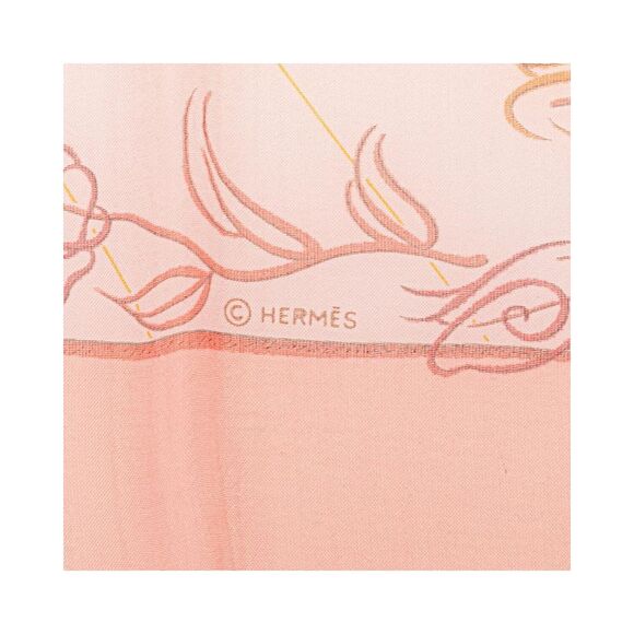 Pre Loved Hermes Luxurious Silk Scarf in Canvas Material - Picture 3 of 6